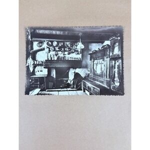Vintage Yvon Breton Interior Finistere France Postcard Woman Hearth Brittany